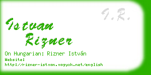 istvan rizner business card